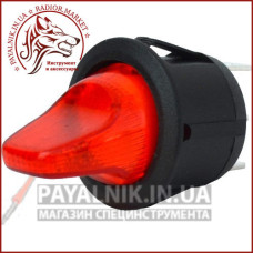 Перемикач-тумблер MRS-103-9H ON-OFF-ON 3-х контактний, 6A, 220V, червоний (11-0432)