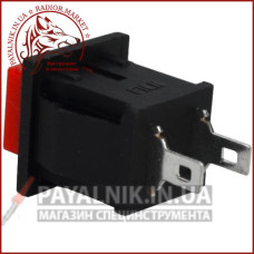 Кнопка квадратна PBS-15B без фіксації OFF-(ON) 2-х контактна, 1А, 250V червона