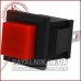 Кнопка квадратна PBS-15B без фіксації OFF-(ON) 2-х контактна, 1А, 250V червона