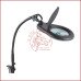 Лупа-лампа ZD-129В Led, на струбціні, кругла, 5Х, діам-130мм, чорна