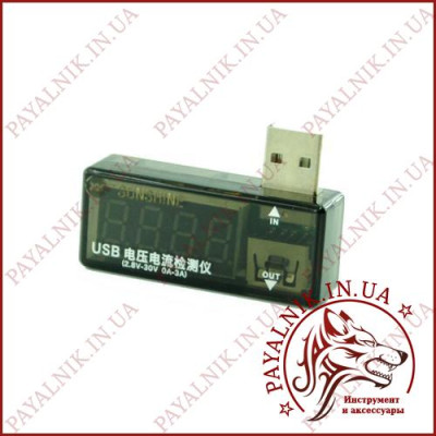 Usb tester, тестер юсб Sunshine SS-302 2.8-30V 0-3A