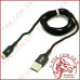 USB кабель Aspor-AC-11 micro 2.4A/ 1,2м-чорний