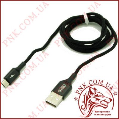 USB кабель Aspor-AC-11 micro 2.4A/ 1,2м-чорний