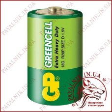 Батарейка Gp Greencell 1.5v R20 (13G-S2) D сольова