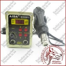 Паяльна станція AIDA 858D+ безкомпресорна, фен, паяльник