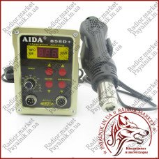 Паяльна станція AIDA 858D+ безкомпресорна, фен, паяльник Паяльна станція AIDA 858D+ безкомпресорна, фен, паяльник