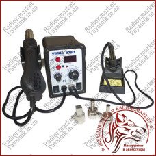 Паяльна станція Yihua 878D (паяльник 50W, 200-450°C, фен 650W, 100-450°C)