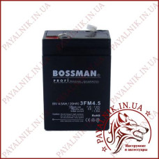 Акумулятор свинцево-кислотний Bossman Profi 6V 4.5AH 20HR (3FM4.5)
