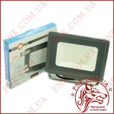 Світлодіодний прожектор BIOM 50W, 217мм.*185мм.*26мм. холодний (6200K), SMD 2835
