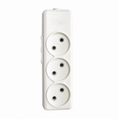 Колодка потрійна без заземлення Luxel Aura 250V 10A (7321)