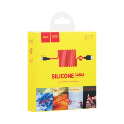 Кабель HOCO X21 plus Silicone Type C 2.1A 1m.