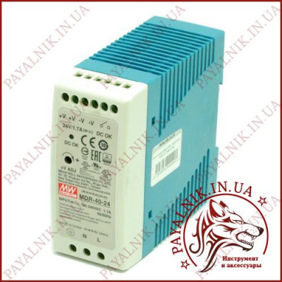 Блок живлення MEAN WELL MDR-40-24 40Вт AC230В/DC24В