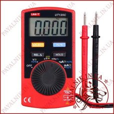 Цифровий мультиметр кишеньковий UNI-T UT-120C, тестер автомат, звукове продзвонювання, вольтметр