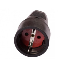 Гніздо штепсельне із заземленням каучук Luxel 250V 16A (1127)