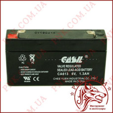 Акумулятор свинцево-кислотний Casil 6V 1.3AH (CA613)
