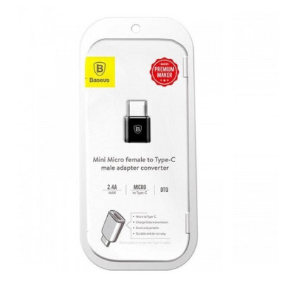 Перехідник Baseus Micro USB на Type-C 2.4A (CAMOTG-01)