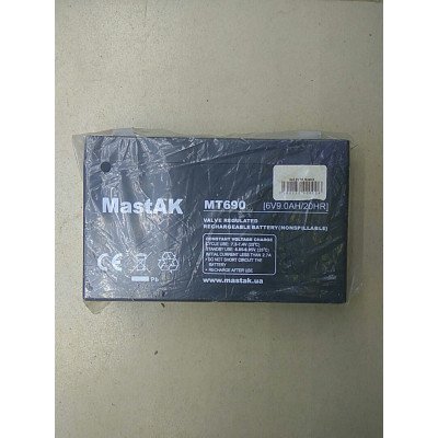 Акумулятор свинцево-кислотний Mastak 6v 9a