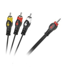 Кабель mini jack 3.5mm 4 pin - 3 RCA 1.5м Польща (відео-аудіо) (KPO2851L-1.5)