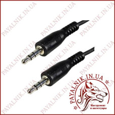 Кабель AUX mini jack 3.5мм 5.0м черный (стандарт)