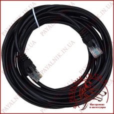 Патчкорд 8Р8C - 8Р8С, UTP 4пари кат-5Е, чорний, 5м