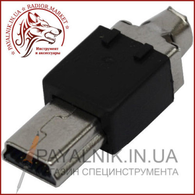 Штекер mini USB 5pin під шнур, розбірний 1-1031