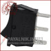 Перемикач вузький RS-102-16C ON-ON 3-х контактний, 15A, 220V, чорний