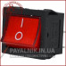 Перемикач широкий з підсвічуванням MIRS-201-4 ON-OFF 4-х контактний, 6A, 220V, червоний