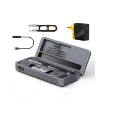 Паяльник електронний Smart FNIRSI HS-02A + 6 жал + PD100W у кейсі-тримачі з припоєм та стружкою