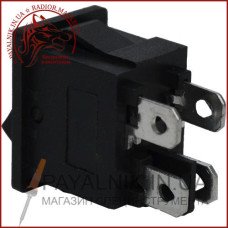 Перемикач KCD-1-104, ON-OFF 4-х контактний, 6A, 220V, чорний