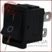 Перемикач KCD-1-104, ON-OFF 4-х контактний, 6A, 220V, чорний