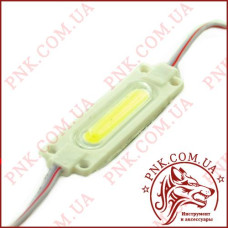 Світлодіодний модуль BRT M2 COB 12V 2W, 1 LED (7019) плоский, білий (6500K), з лінзою