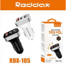 Автомобільне зарядне RDX 2 USB + вольтметр (RDX-105)