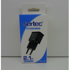 Зарядний пристрій Sertec 5v 2.1a USB в коробці