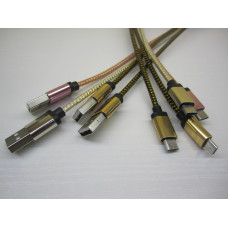 Кабель Micro usb цветной, металические концы 2А