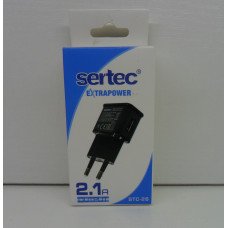Зарядний пристрій Sertec 5v 2.1a USB в коробці
