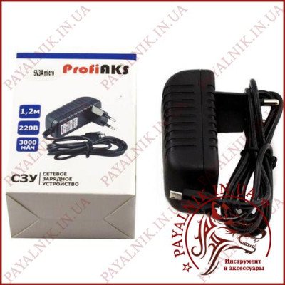 Зарядний пристрій ProfiAks 5V 3A Micro Usb