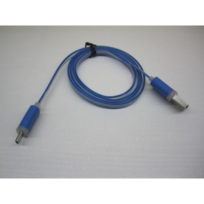 Кабель Micro usb светящийся плоский