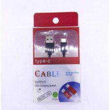 Кабель Type C В блистере, черный, белый