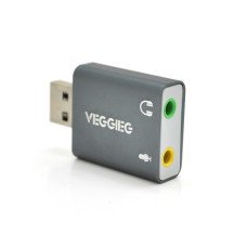 Перехідник USB Звукова карта - Контроллер VEGGIEG USB (7.1) (19851)