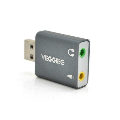 Перехідник USB Звукова карта - Контроллер VEGGIEG USB (7.1) (19851)