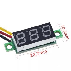 Вольтметр DC 0-100V 0.36" цифровий, без корпусу, червоний (три дроти) Вольтметр DC 0-100V 0.36" цифровий, без корпусу, червоний (три дроти)