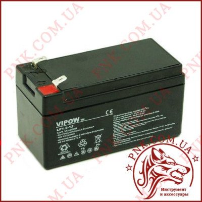 Акумулятор гелієвий Vipow 12V 1.3Ah (BAT0213)