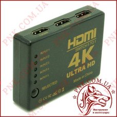 HDMI свитч на 5 портів з пультом Switch 4K Ultra HD