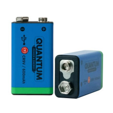Акумулятор крона Quantum 9V Li 400mAh Li-on Type C зарядка