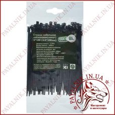 Стяжка кабельна чорна 3*100 (2,5*100мм) (100шт)