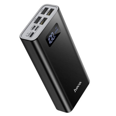 Портативна батарея HOCO J46A алюмінієвий корпус Power bank 20000mah black