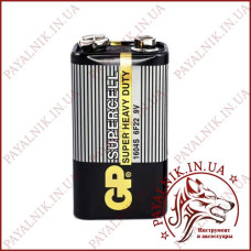 Батарейка Gp Supercell 9V 6F22 крона (1604S) сольова