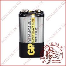 Батарейка Gp Supercell 9V 6F22 крона (1604S) сольова