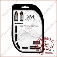 Кабель штек. jack 3.5 - 2RCA stereo 1.0m Kruger&Matz