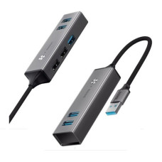 Хаб Baseus Cube USB на 3 USB 3.0 + 2 USB 2.0 2 HUB Adapter (CAHUB-C0G)